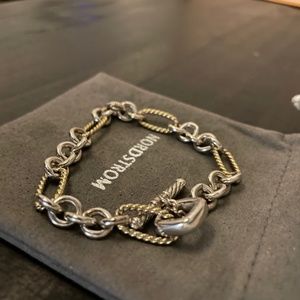 David Yurman Figaro Silver and Yellow Gold Bracelet